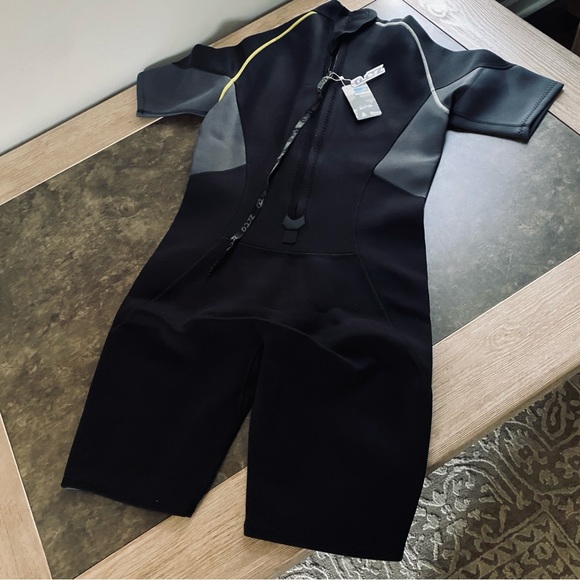 Men's Wetsuits 1.5/3mm Premium Neoprene BackZip Shorty Dive Skin Spearfishing - Picture 6 of 12